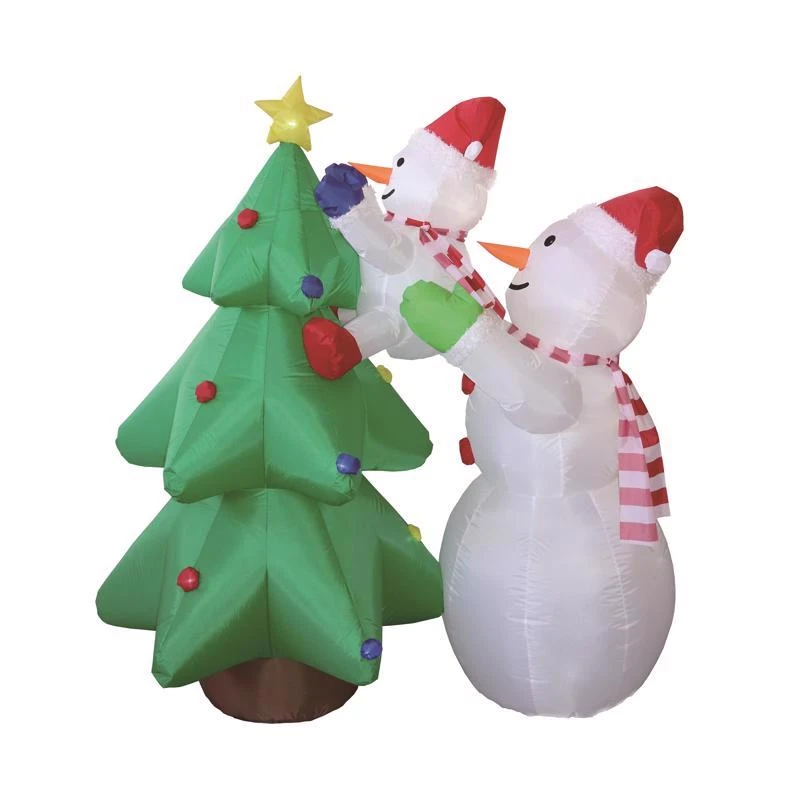 Celebrations 6 Ft Snowman With Tree Christmas Inflatable Decoration