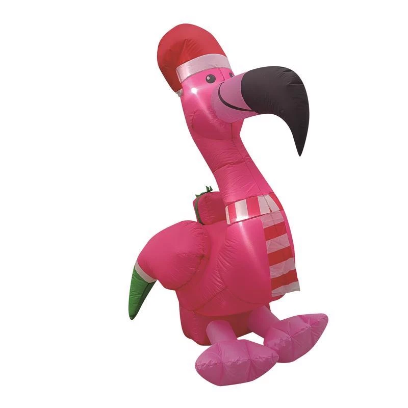 Celebrations 5 Ft. Holiday Flamingo Inflatable Decoration