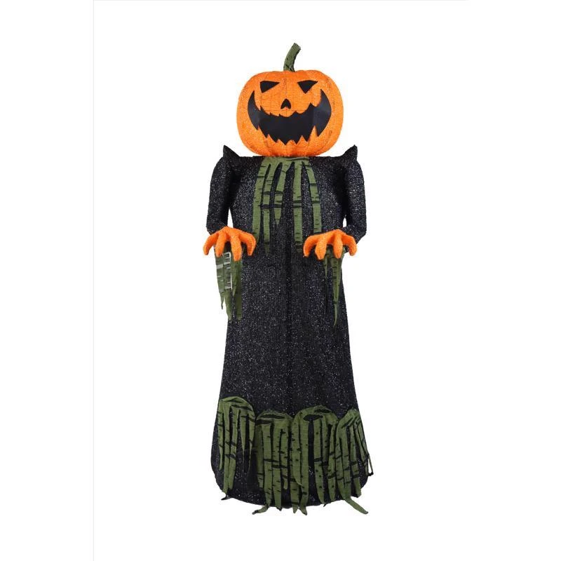 Celebrations Prelit 57 Inch Pumpkin Head Character Yard Decor