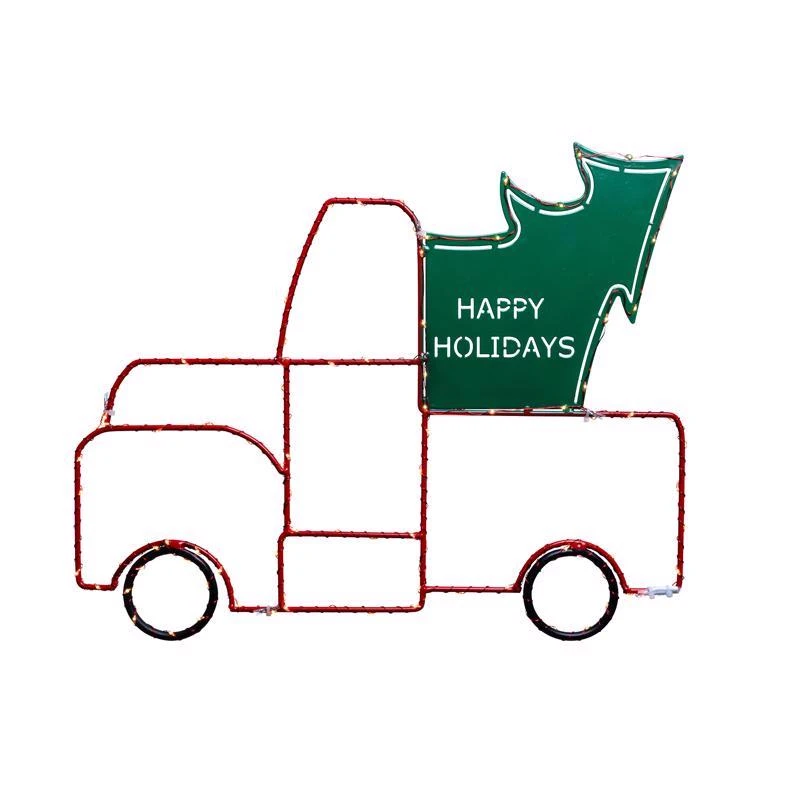 Celebrations 15 Inch Led Truck With Tree Silhouette Hanging Decor