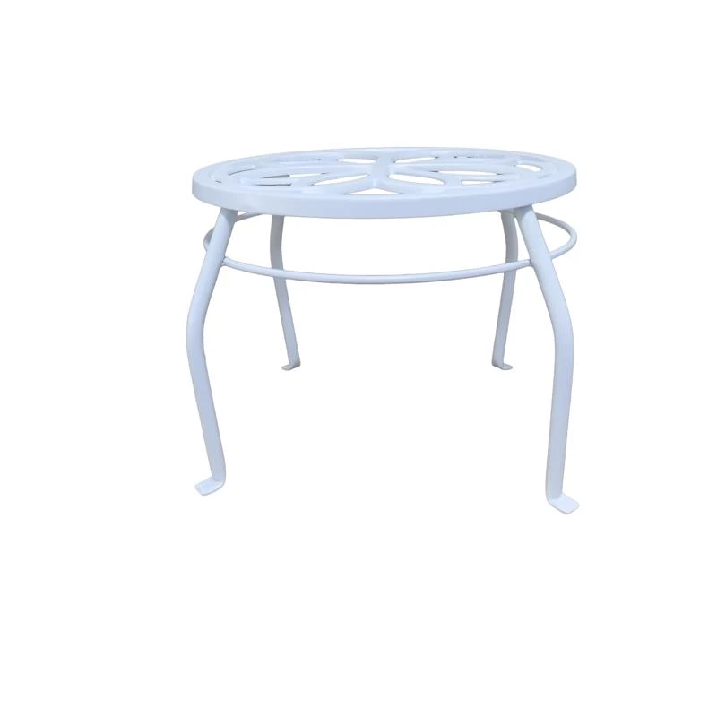 Living Accents 9 Inch White Cast Iron Plant Stand For Indoor And Outdoor Use