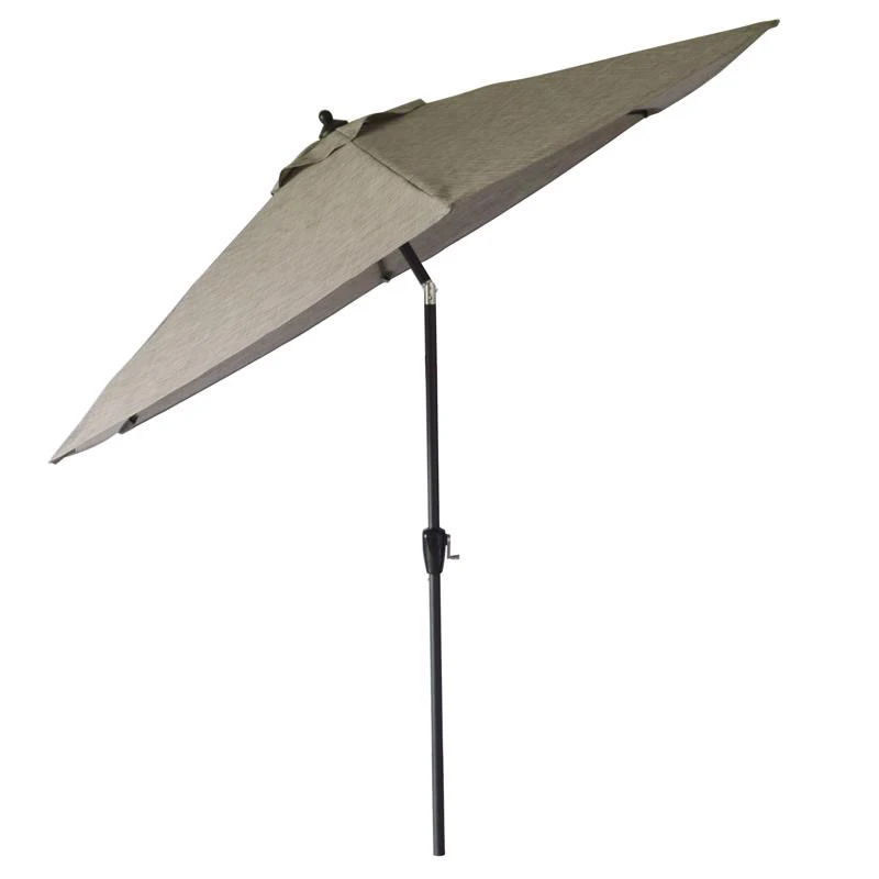 Living Accents Clark 9 Ft Tiltable Beige Patio Umbrella With Steel Pole