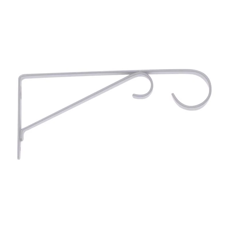 Elegant 9-Inch White Steel Plant Hook for Walls