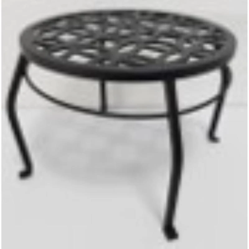 Living Accents 15 Inch Black Cast Iron Plant Stand For Indoor And Outdoor Use