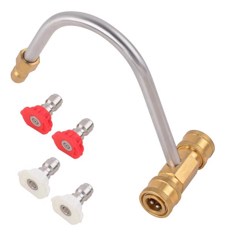 Surfacemaxx Silver Gutter Cleaner Attachment 4500 Psi Quick Change Connection