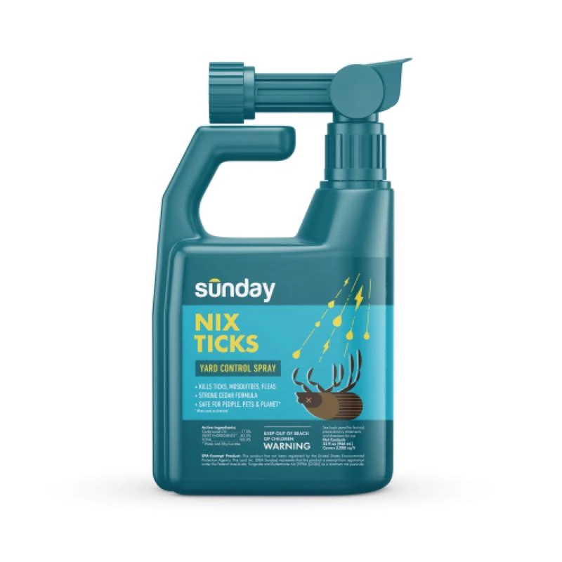 Sunday 32 Oz Insect Repellent Liquid For Ticks With Cedar Oil And Lemongrass