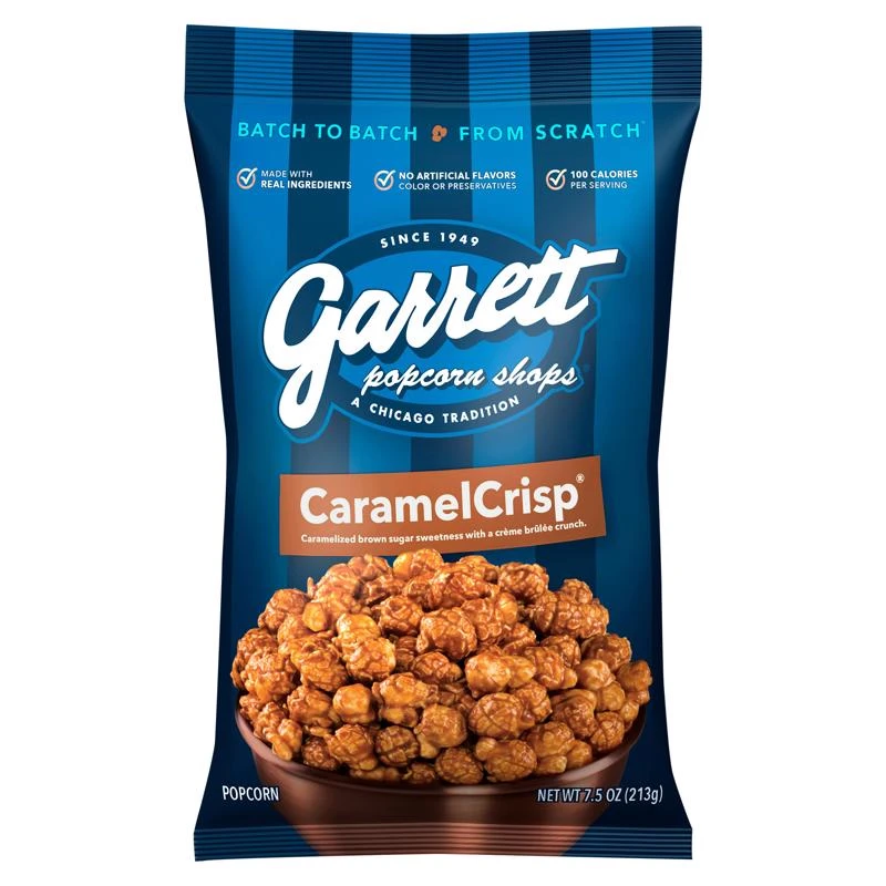 Garrett Caramel Crisp Popcorn 7.5 Oz Pouch