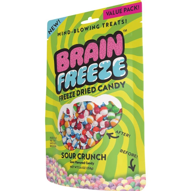 Brain Freeze Crunch Sour Candy 5.6 Oz