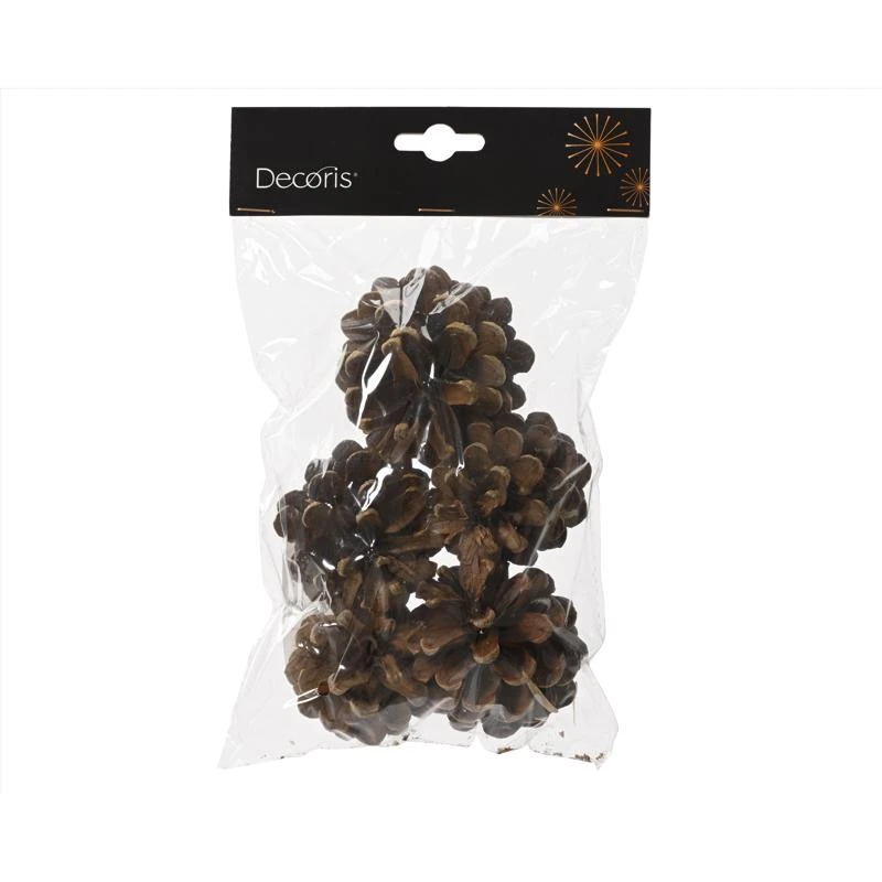 Decoris Set Of 5 Natural Pinecones 5.91 In. Tabletop Decor
