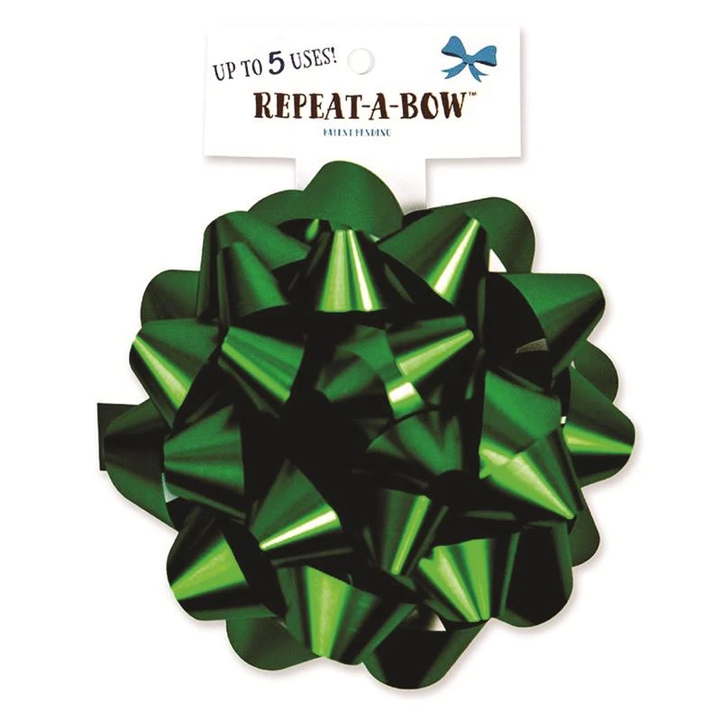Hennessy Gift Wrap Repeat-a-bow Green Gift Bows 5.5 X 5.5 X 10