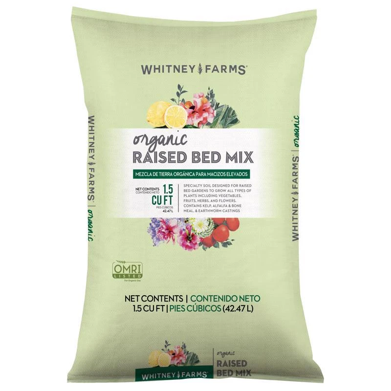 Whitney Farms Organic Fruit And Vegetable Raised Bed Mix 1.5 Cubic Feet
