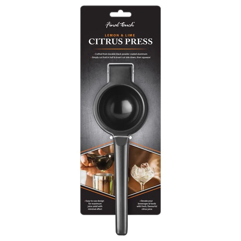 Final Touch Black Die Cast Aluminum 3 Oz Citrus Juicer Fta7360-07