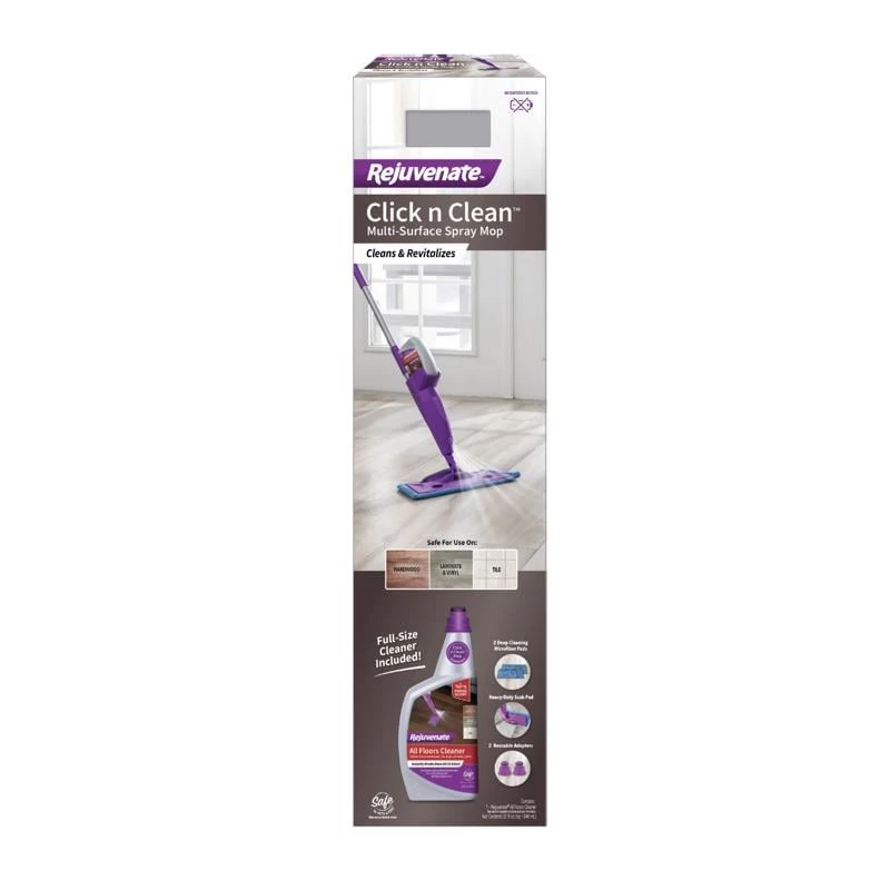 Rejuvenate Click N Clean 16 In. Multi-surface Spray Mop Kit With Microfiber Pads