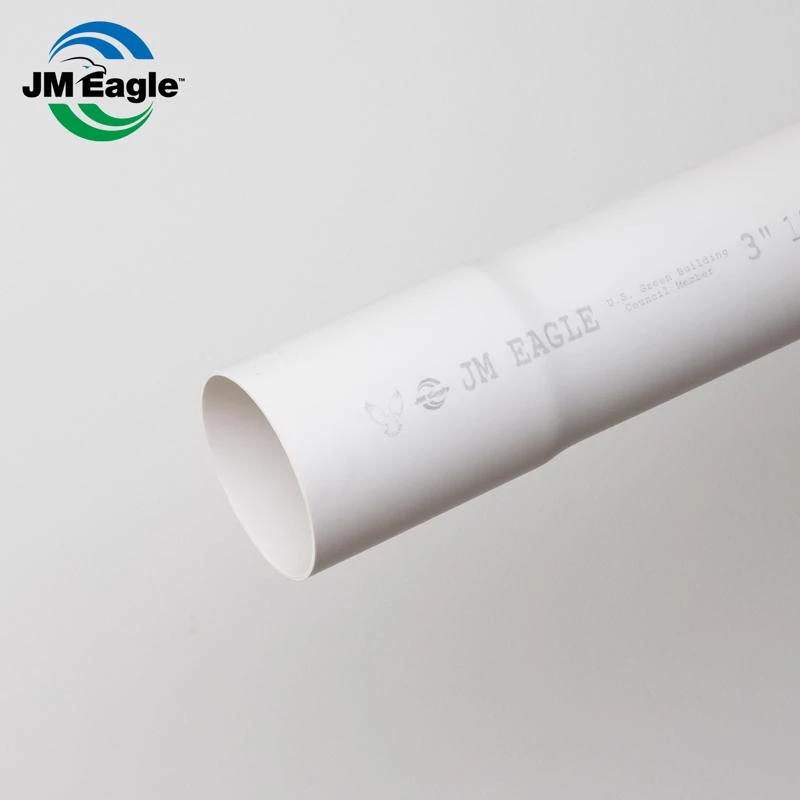 Jm Eagle Pvc Sewer Perforated Pipe 3 In Diameter X 10 Ft Length Bell End