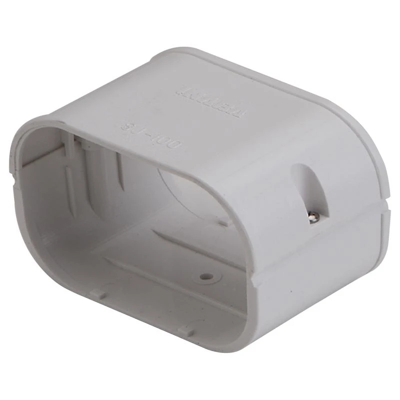 Slimduct Lineset Cover Coupler 3.75 Inch Width White Plastic