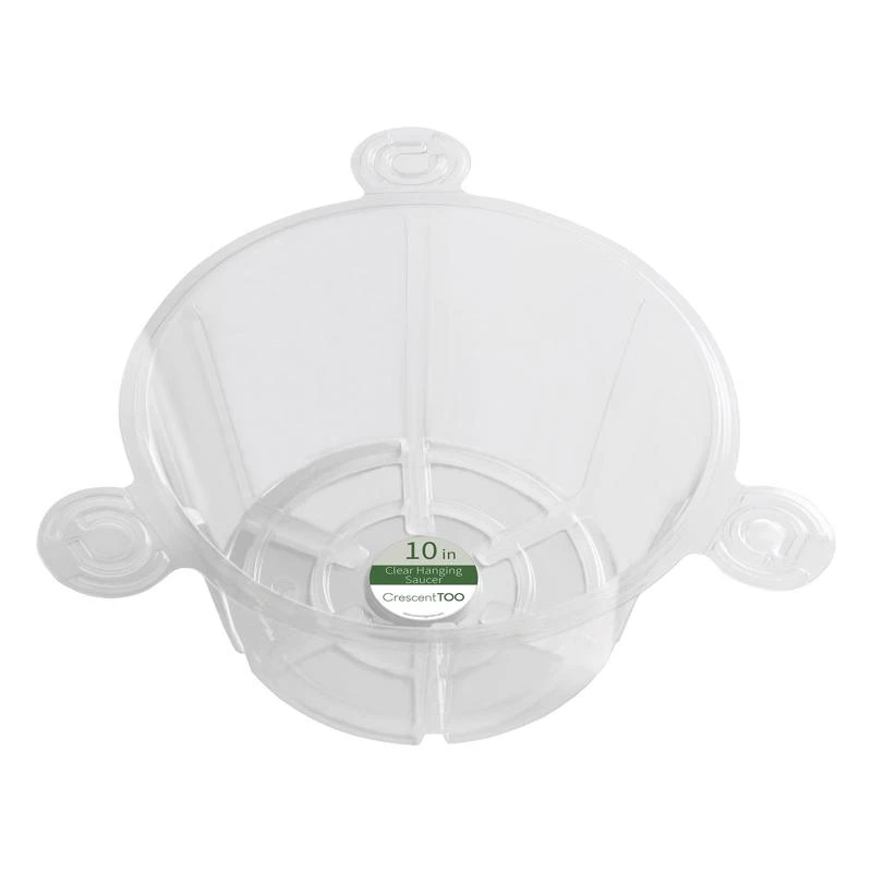 Crescent Too 5 In. H X 10 In. D Clear Polyethylene Hanging Basket Drip Pan