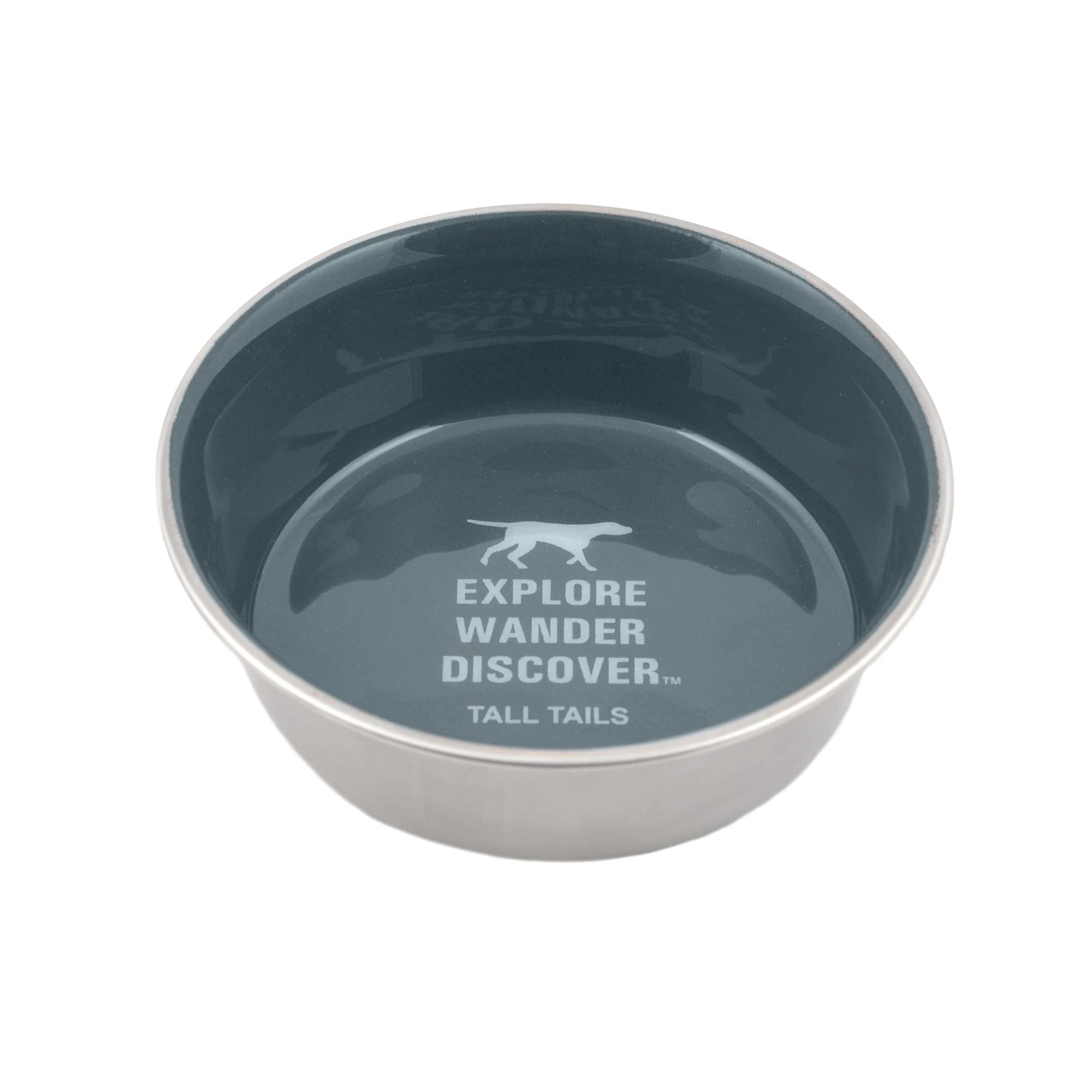 Tall Tails Stainless Steel Dog Bowl Charcoal 6 Cup