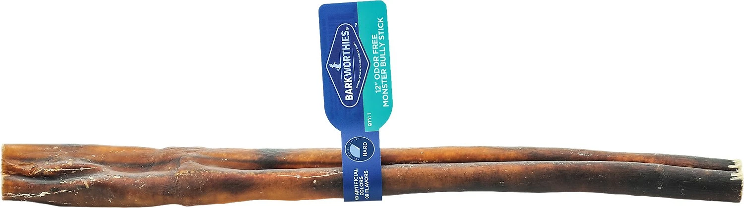 Barkworthies Monster Dog Bully Stick, 0.22LB
