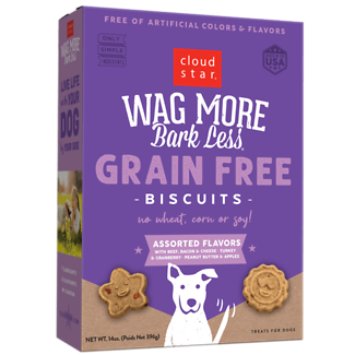 Wag More Bark Less Grain Free Oven Baked Assorted Flavor Dog Treats, 14 Oz