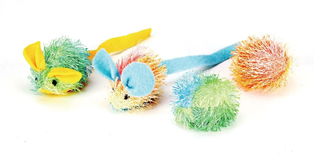 ETHICAL Stringy Mice & Ball With Catnip