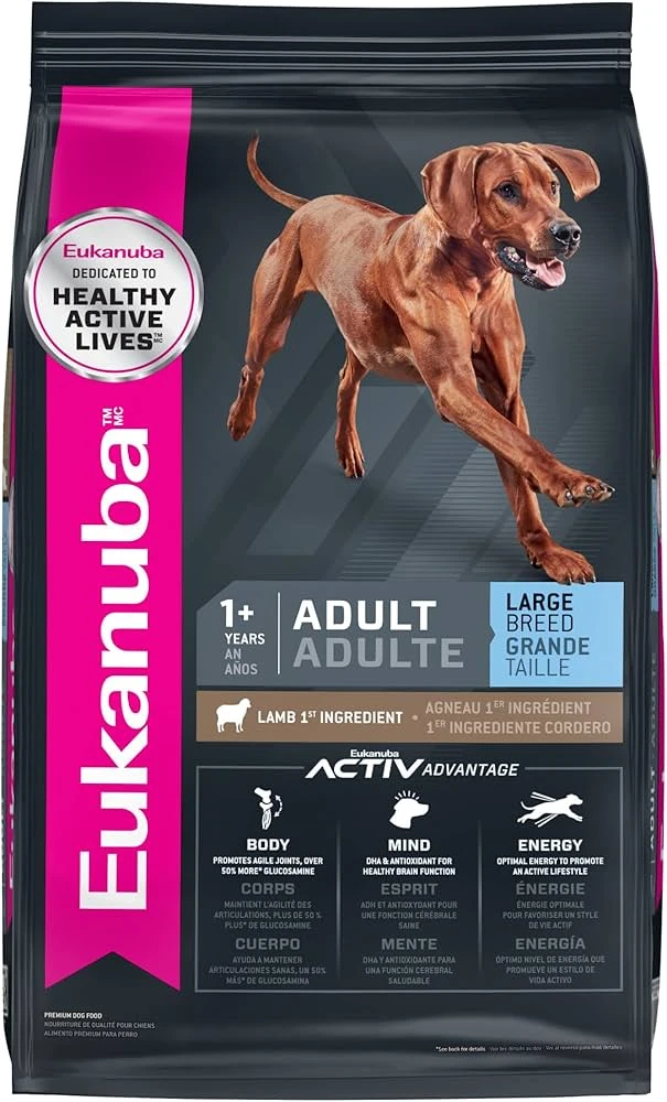 Eukanuba Lamb & Rice Formula Adult Large Breed Dog Food, 30LB