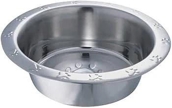 Ethical Dishes Stainless Steel Embossed Wide Rim Dish 1 Pint