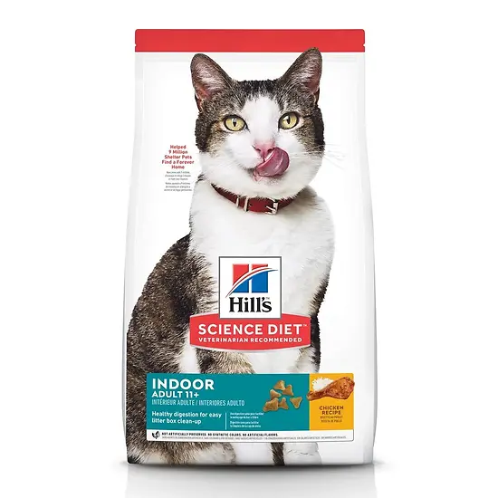 Science Diet Indoor Adult 11+ Chicken Recipe Dry Cat Food, 7 Lb