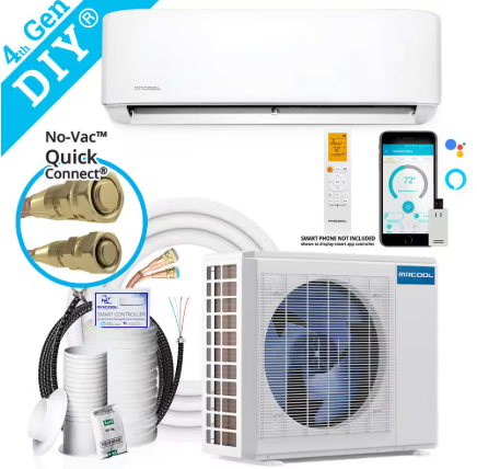 MRCOOL DIY 23,000 BTU 2-Ton 1-Zone 20.5 SEER Ductless Mini-Split AC and Heat Pump with 24K & 25ft Line