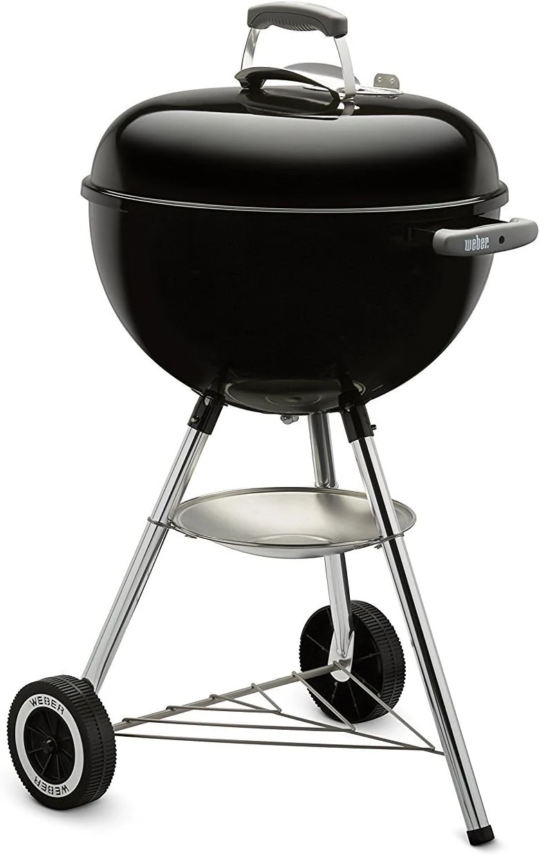 Original Black Charcoal Kettle Grill, 18 Inch Diameter, Classic Design