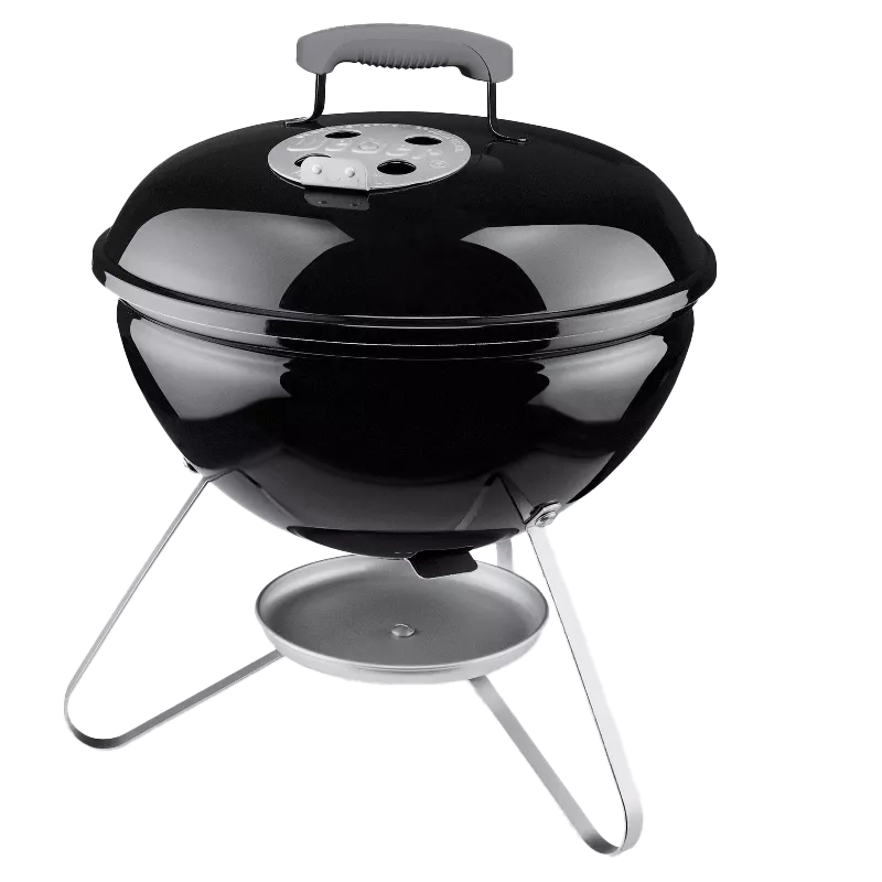 10020 Smokey Joe Silver Charcoal Grill, Portable Black Charcoal Grill