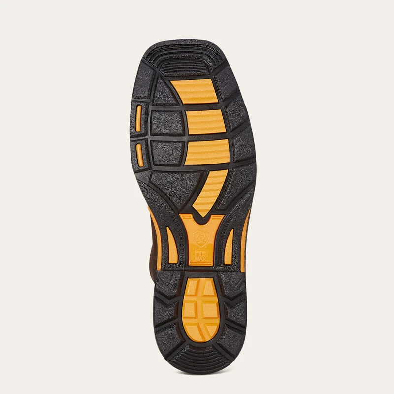 ARIAT MEN'S WORKHOG WIDE SQUARE TOE WORK BOOT, DARK EARTH COLOR, 10/WIDE