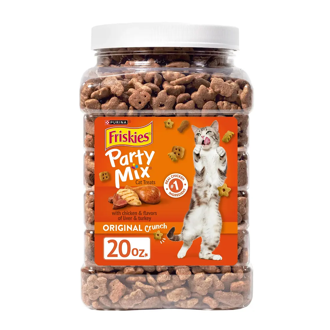 Purina Friskies Party Mix Crunch Original Cat Treats, 20oz