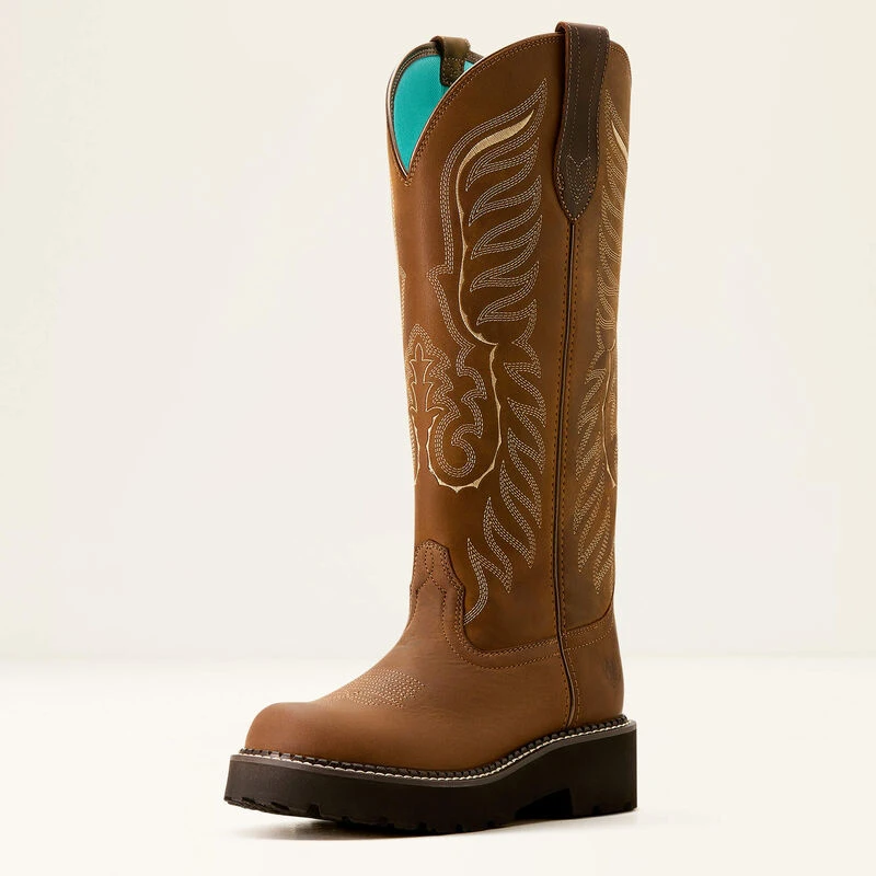 ARIAT TALLBABY WESTERN BOOT, SASSY BROWN, 7.5/MEDIUM