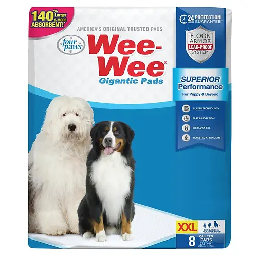Wee Wee Pads Gigantic Puppy Housebreaking Pads, 8 CT