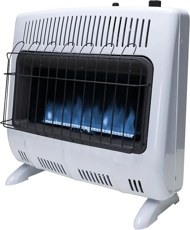 30,000 Btu Liquid Propane Vent-free Blue Flame Heater With Thermostat And Ignition