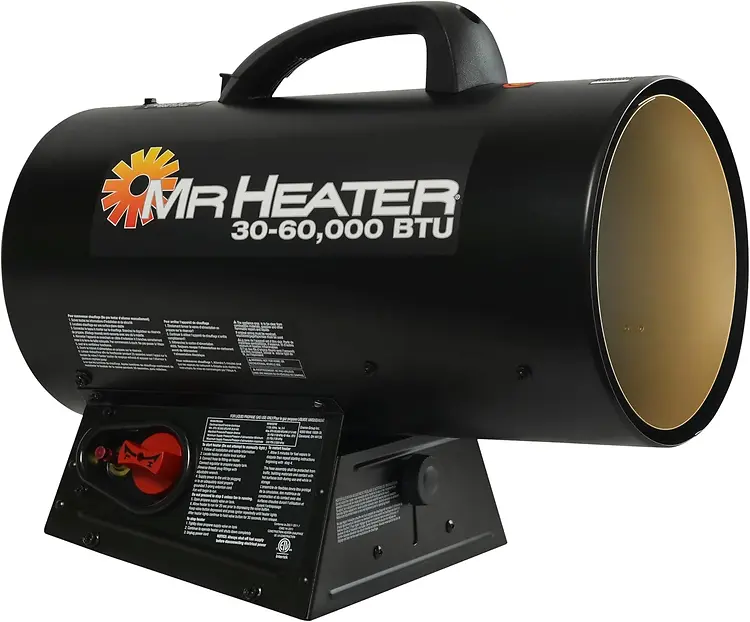 60,000 Btu Propane Qbt Forced Air Heater With 10 Ft Hose And Regulator