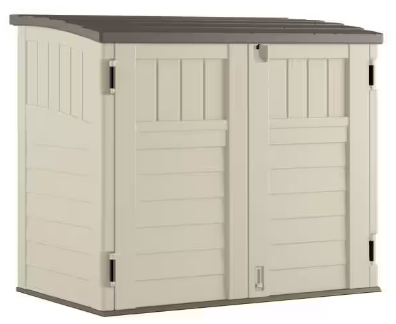Suncast Stow-Away 2 ft. 8 in. x 4 ft. 5 in. x 3 ft. 9.5 in. Resin Horizontal Storage Shed