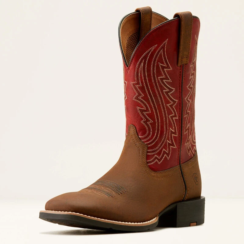 Ariat Sport Big Country Cowboy Boot, WILLOW BRANCH|BRIGHT RED COLOR, 12/MEDIUM