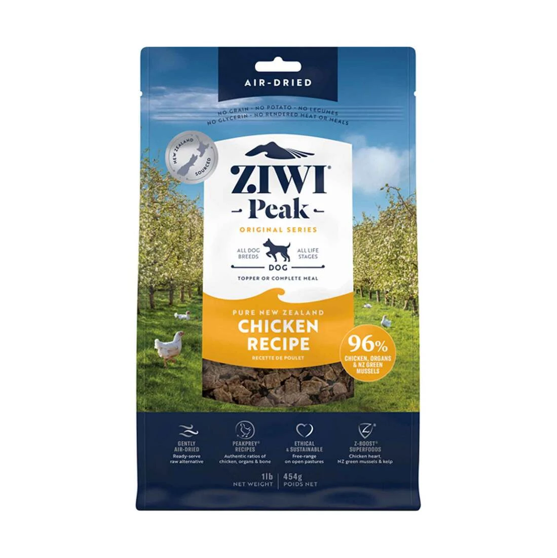 Ziwi Peak Air Dried Chicken Dog Food 1lb