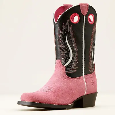 ARIAT FUTURITY FORT WORTH WESTERN BOOT, HAUTE PINK SUEDE|MADISON AVENUE COLOR, 2/MEDIUM