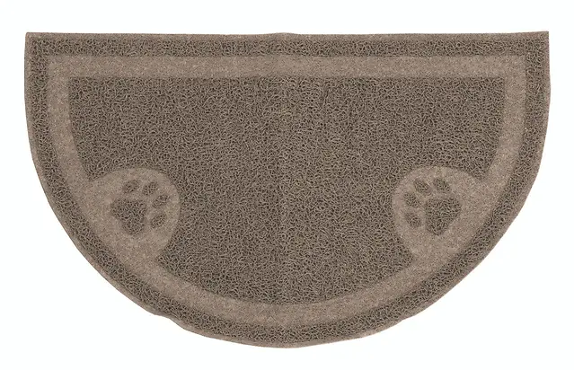 Rubber Litter Box Mat, 1/2 Circle