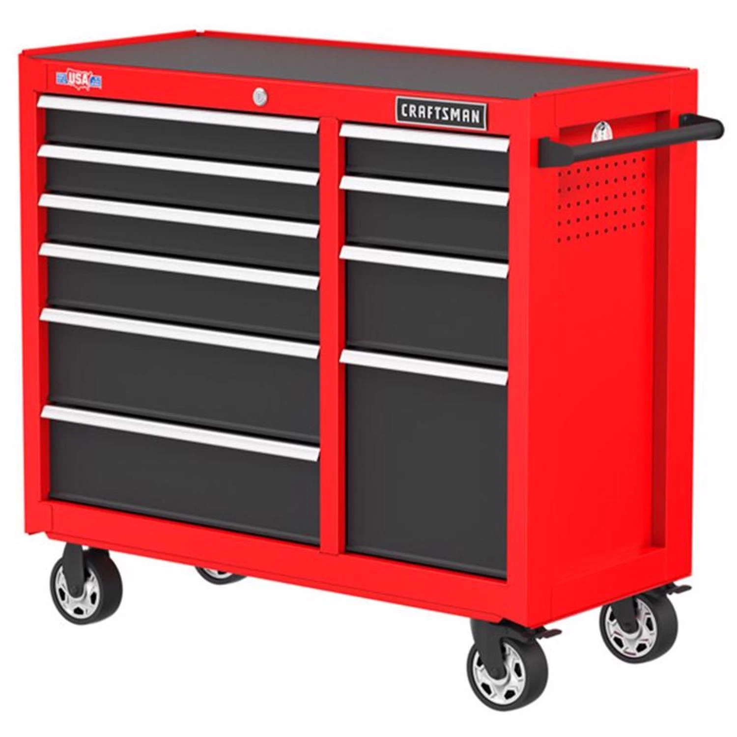 Craftsman 2000 Series 41 In. 10-drawer Steel Rolling Tool Cabinet 37.5 In. H X 18 In. D