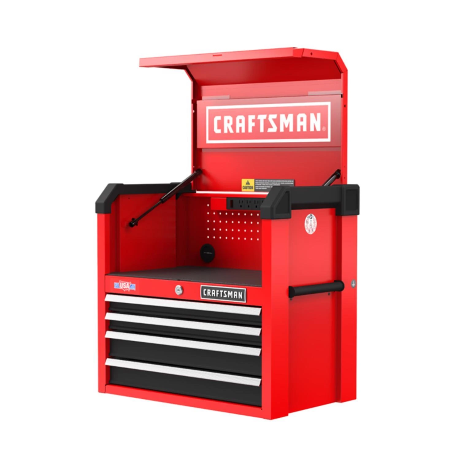 Craftsman 2000 Series 26 In. 4 Drawer Steel Tool Chest With Power Strip