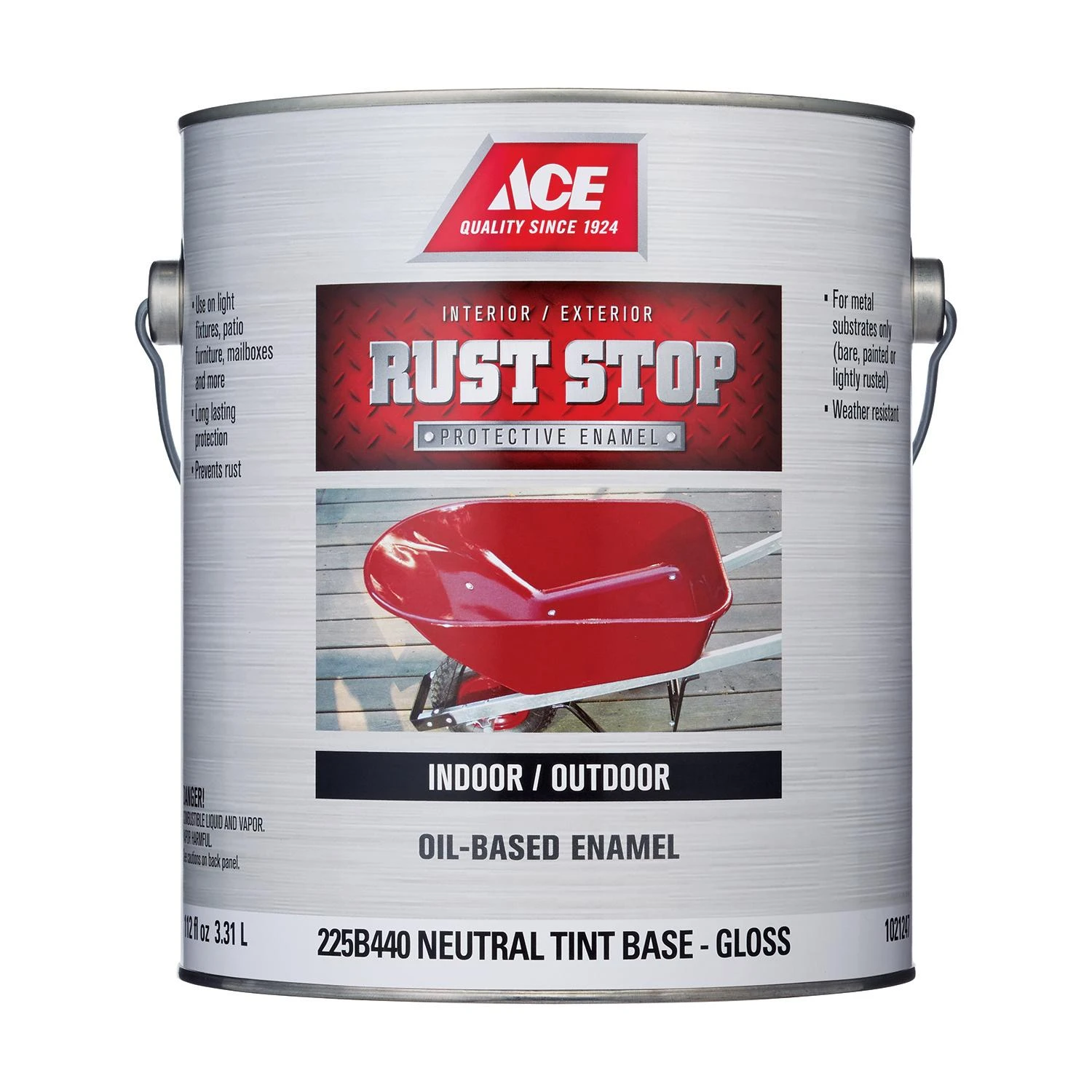 Ace Rust Stop Indoor/outdoor Gloss Neutral Base Oil-based Enamel Paint 1 Gallon