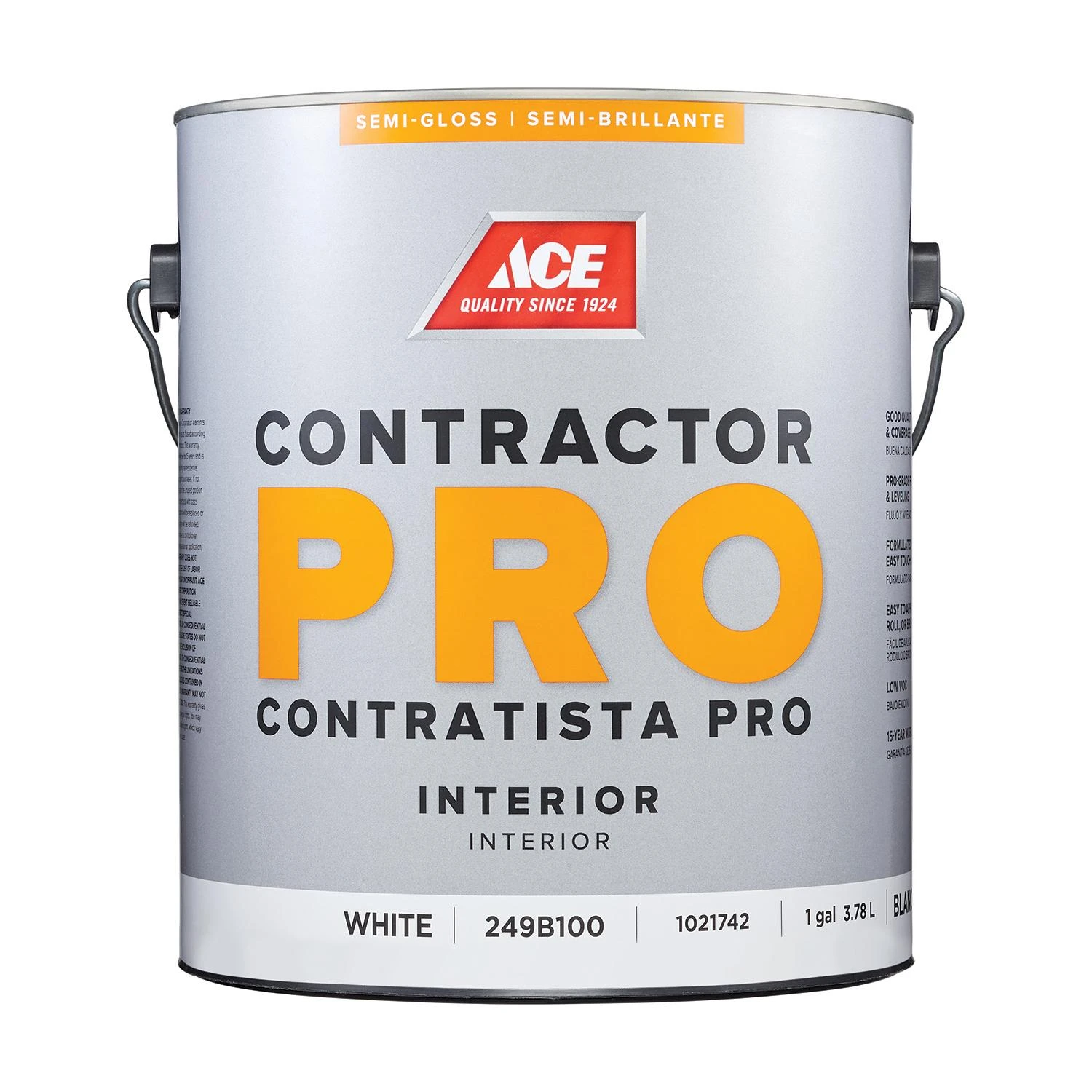 Ace Contractor Pro Semi-gloss White Water-based Interior Paint 1 Gallon