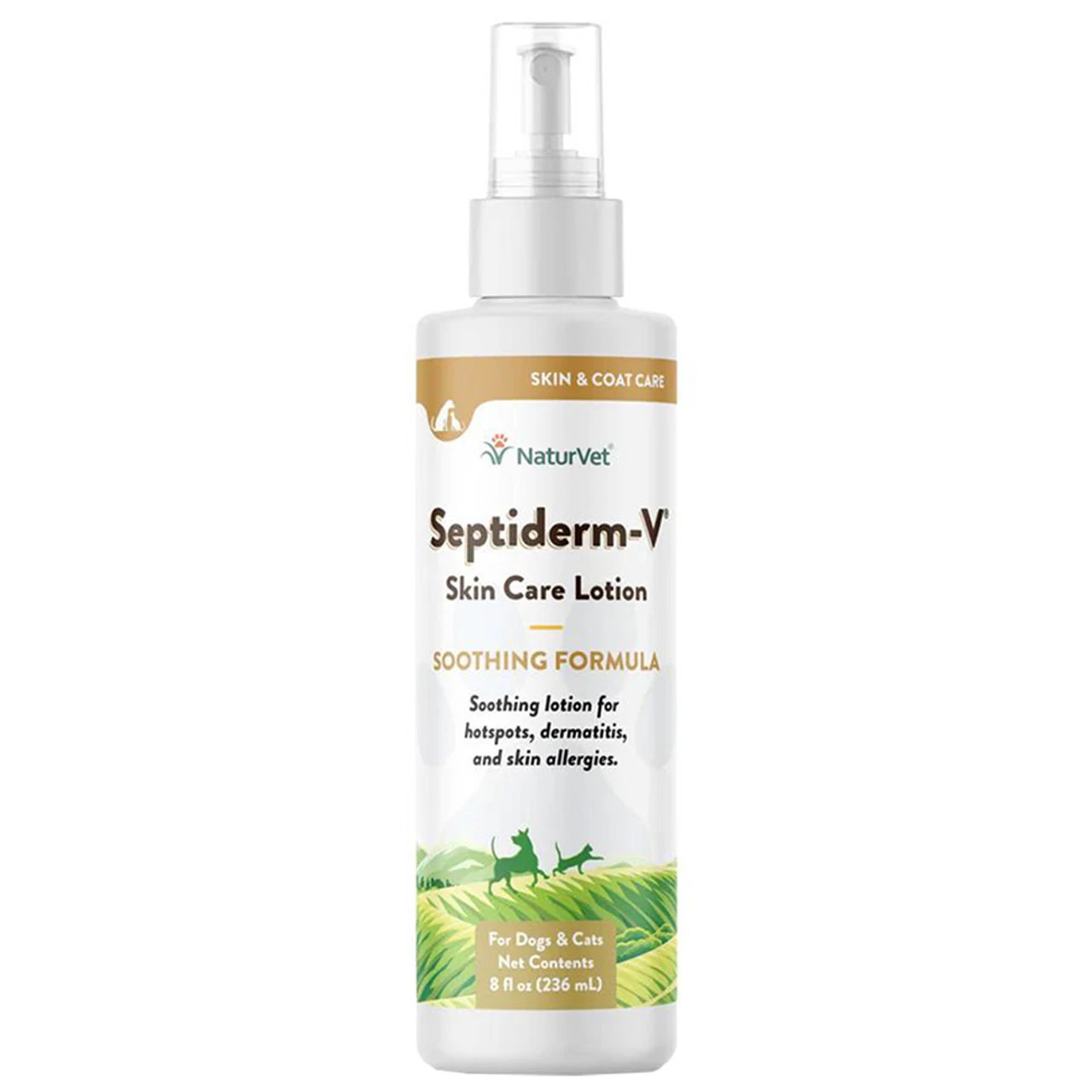 Naturvet Septiderm V Skin Care Spray Lotion, 8oz