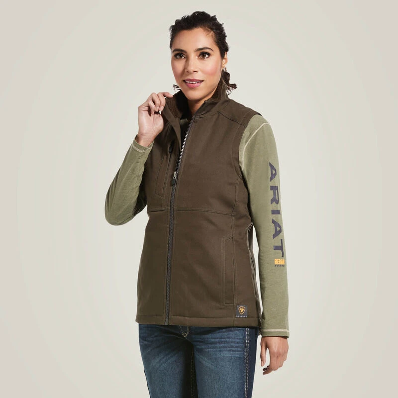Ariat Rebar DuraCanvas Insulated Vest, WREN COLOR, 2X
