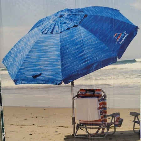Tommy Bahama 8-foot Beach Umbrella With Tilt Feature For Sun Protection