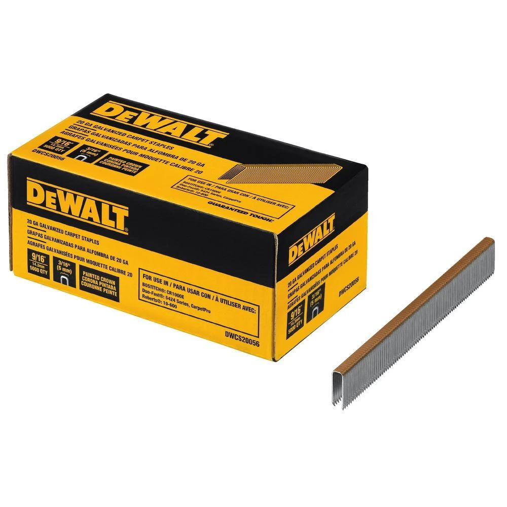 20-Gauge 9/16 in. L Galvanized Carpet Staples (5,000-Box)