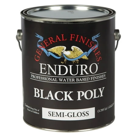 General Finishes Black Enduro Pigmented Poly Semi Gloss Finish 1 Gallon